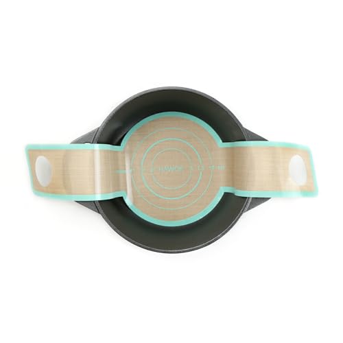 HAWOK Cast Iron Pre-seasoned Mini Dutch oven, Dia. 18 cm/7 inch, 1.5 Quart, with Silicone Bread Sling Black