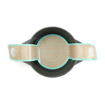 HAWOK Cast Iron Pre-seasoned Mini Dutch oven, Dia. 18 cm/7 inch, 1.5 Quart, with Silicone Bread Sling Black