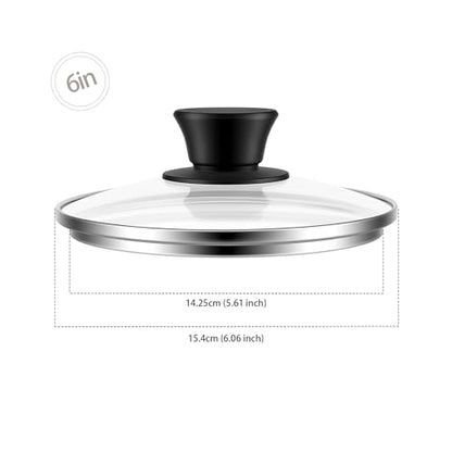 CUISGUSTO 6 Inch Cast Iron Skillet with Tempered Glass Lid, Pre-Seasoned for Even Heating, Silicone Handle Cover & Pan Scraper, Perfect for Single Meals & Side Dishes