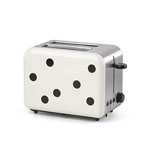 kate spade new york Deco Dot 2-Slice Toaster, White with Black Dots