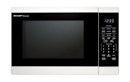 SHARP Countertop Microwave Oven with Removable 12.4" Carousel Turntable, 1100 Watt, 1.4 Cubic Feet, White
