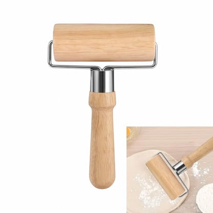 Top Rolling Pins for Pizza&Dough - Non-Stick, Wooden & Easy Clean, Baking, Pastry, Pie, Cookies - Kitchen Must Have,Beechwood Construction, Ergonomic Handles