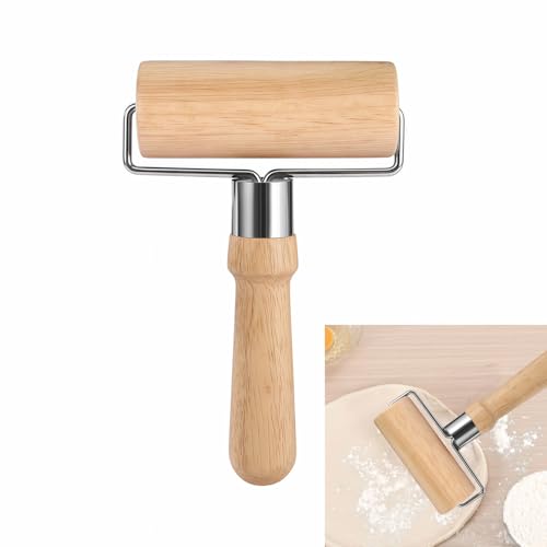 Top Rolling Pins for Pizza&Dough - Non-Stick, Wooden & Easy Clean, Baking, Pastry, Pie, Cookies - Kitchen Must Have,Beechwood Construction, Ergonomic Handles