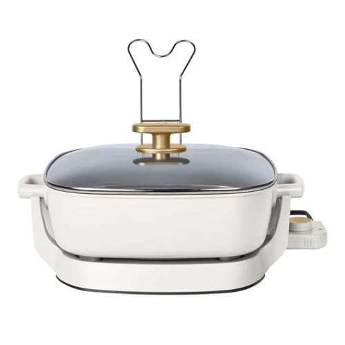 Wonderful 5-in-1 Detachable Electric Skillet 12x12 in, 7 Qt, Ceramic Nonstick, 1500W, Sauté & Slow Cook, 5 Cooking Modes,Tempered Glass Lid,Dishwasher Safe