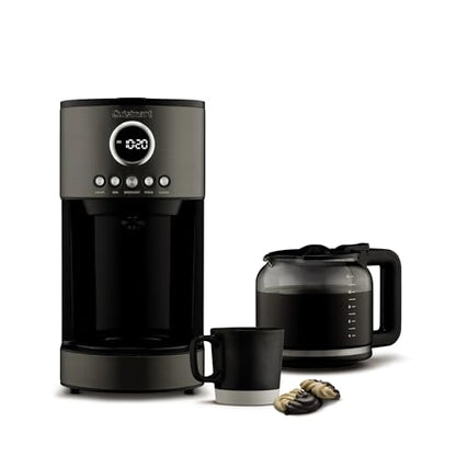 Cuisinart Stainless Steel 12-Cup Coffee Machine, Black Stainless Steel DCC-1220BKS