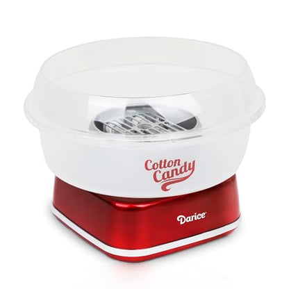 Darice Cotton Candy Machine – Retro Cotton Candy Maker – Cotton Candy Maker Machine For Homemade Sweets – Ideal for Birthday, Party, Gatherings – Works with Flossing Sugar or Hard Candy