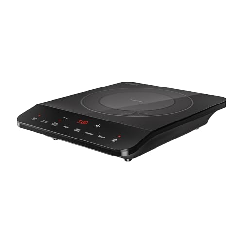 Empava Portable Induction Hot Plate Cooktop, Countertop Electric Stove with Single Burner, 3 Preset Modes, Shatterproof Glass Top, 110~120V Plug-In for Kitchen, RV, and Outdoor Camping