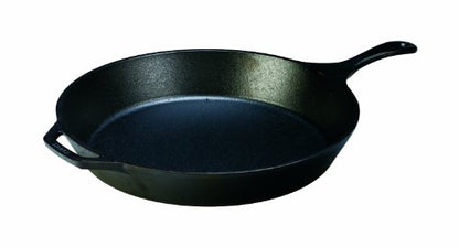 Lodge Seasoned Cast Iron Skillet 15 Inches - Frying Pan for the Stove, Grill or Campfire - Cooks Evenly - Features Easy-Grip Teardrop Handle - Non-Toxic, Nonstick & Long-Lasting
