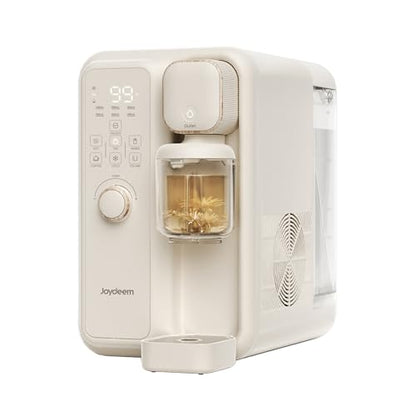 Joydeem Instant Hot & Cold Water Dispenser, Automatic Tea & Coffee Brewer, Adjustable Temperature and Volume, BPA Free, 3.5L 120Oz