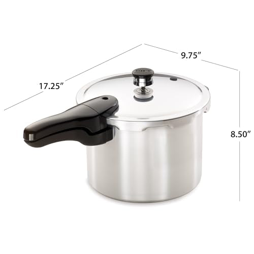 Presto 01264 6-Quart Aluminum Pressure Cooker, Silver