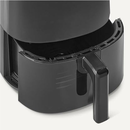 Amazon Basics 6-Quart Digital Air Fryer with Easy View Window, 8 Preset Menus, Digital Touch Panel, Ceramic Nonstick Coating, 140°F-400°F Temperature Range, 1550W, Black