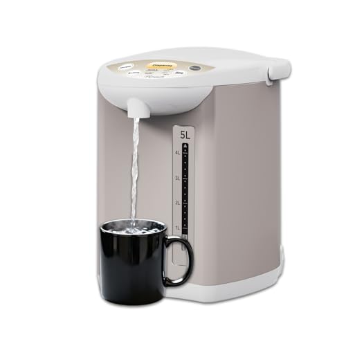 Rosewill Electric Water Boiler and Warmer - 5L/5.3 Qt Stainless Steel Hot Water Dispenser with Rotating Base, Keep Warm Temperature Set, Auto Shut Off, Safety Lock, Instant Heating for Coffee & Tea