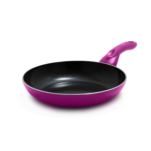 GreenLife Essentials 8" Frying Pan Skillet, PFAS-Free Ceramic Nonstick, Induction Ready Cookware, Dishwasher Safe, Magenta Pink