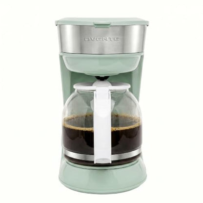 OVENTE 12-Cup Drip Coffee Maker with Easy On/Off Switch, Teal CM412LBL