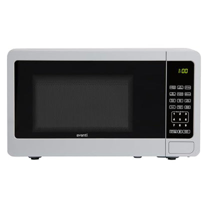 Avanti Countertop Microwave Oven Compact 0.7 Cu. Ft. with Digital Touch Controls, 6 One-Touch Presets, 10 Power Levels, 700W, Interior Lighting, Turntable, in White