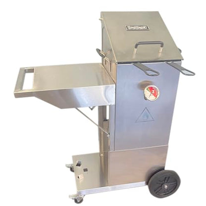 Bayou Classic 700-704 4-gal Stainless Bayou Fryer with Cart Includes 2 Stainless Mesh Baskets Fry Thermometer Drain Valve High Pressure Regulator w/ 48-in Stainless Braided LPG Hose