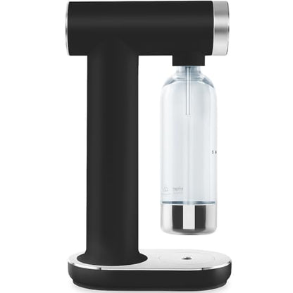 SMEG Soda Maker – Sparkling Water Machine for Kitchen Counter – Collezione – Includes 1L Bottle – Compatible with Standard 60L CO₂ Cylinders (Matte Black)