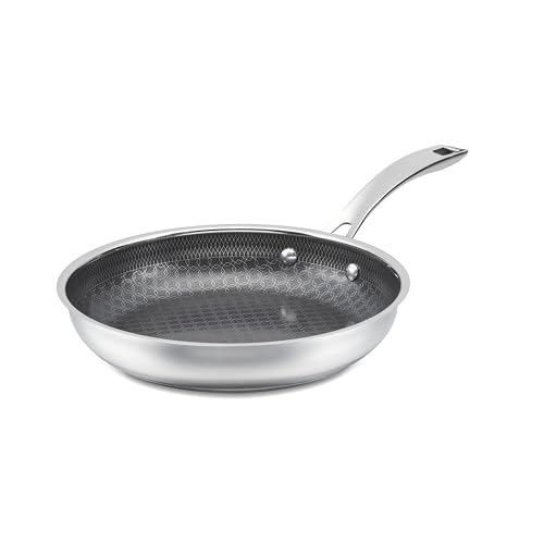 Cuisinart FusionPlus Hybrid Stainless Steel Cookware, 10-Inch Skillet with PFAS-Free PURELYSEAR Ceramic Technology, Scratch Proof, Cool Grip Handles, Dishwasher Safe, FPS22-24