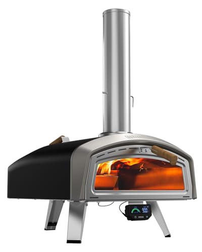 Mimiuo Smart 16 Inch Pizza Oven with Digital Temperature Display – Outdoor Charcoal Wood Pizza Oven with 3 Cooking Modes (Classic/Neapolitan/Custom), Celsius/Fahrenheit Switch, Color-Coded Guide