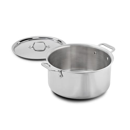 All-Clad D3® Stainless Steel 8 Quart Stockpot Covered- Made in the USA- The Original Bonded Professional Cookware- Oven Safe & Induction Compatible