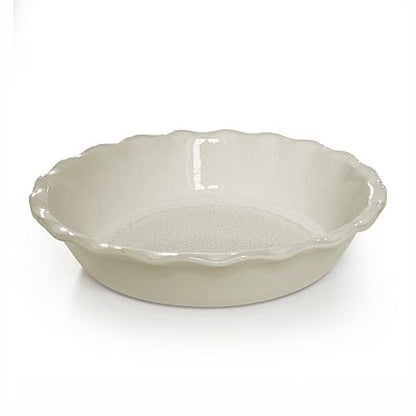 Emile Henry Made In France Limited Edition 175th ANNIVERSARY PIE DISH, PEARL/TAUPE