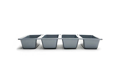 Fox Run Loaf Pan, Linked Non-Stick Mini Bread Pans, Set of 4