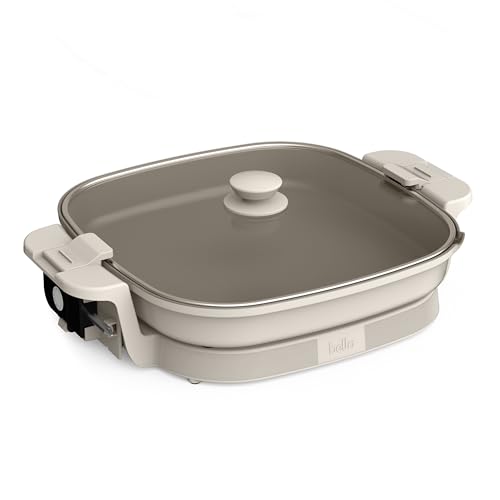 bella Fits-Anywhere™ SAUTE XL Make & Take Skillet, Non-Toxic, Oatmilk