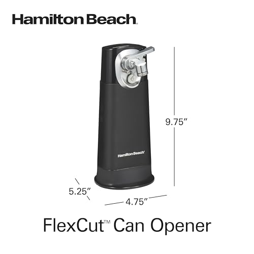 Hamilton Beach 76611 FlexCut 2-in-1 Cordless & Rechargeable Electric, Easily Standard Automatic Can Opener, Easy-Clean, With Removable Walking Cut Head