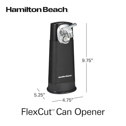 Hamilton Beach 76611 FlexCut 2-in-1 Cordless & Rechargeable Electric, Easily Standard Automatic Can Opener, Easy-Clean, With Removable Walking Cut Head