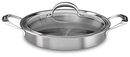 KitchenAid KC2C35BRST 5-Ply Copper Core 3.5 quart Braiser with Lid - Stainless Steel, Medium, Stainless Steel Finish