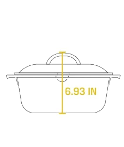 Lodge Cast Iron Dutch Oven 7 Quart - Loop Handle Cooking Vessel - Even Heat Retention - Oven-Safe, Versatile Pot
