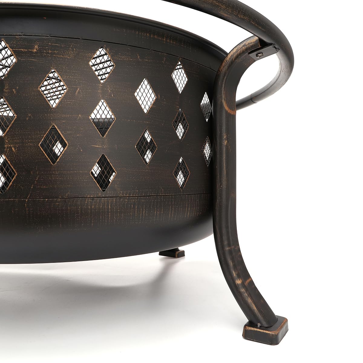 36 Inch Fire Pits for Outside Outdoor Wood Burning Firepit with BBQ Grate Large Heavy Duty Steel Firepit Bowl Bonfire Pit for Patio Backyard Garden Camping - CookCave