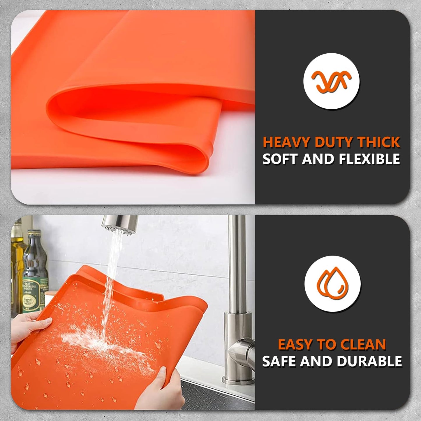 36" Silicone Griddle Mat for Blackstone 36 Inch Griddle, Heavy Duty Food Grade Silicone Griddle Cover, Protect Your Griddle from Dirt & Rust All Year Round - CookCave