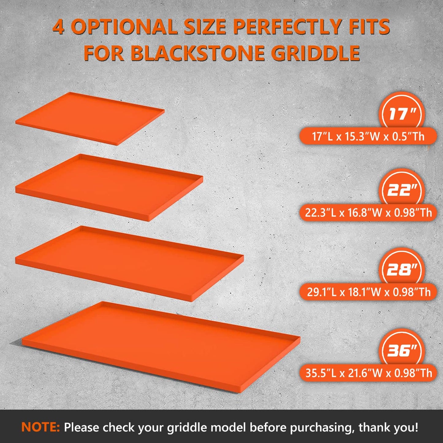 36" Silicone Griddle Mat for Blackstone 36 Inch Griddle, Heavy Duty Food Grade Silicone Griddle Cover, Protect Your Griddle from Dirt & Rust All Year Round - CookCave