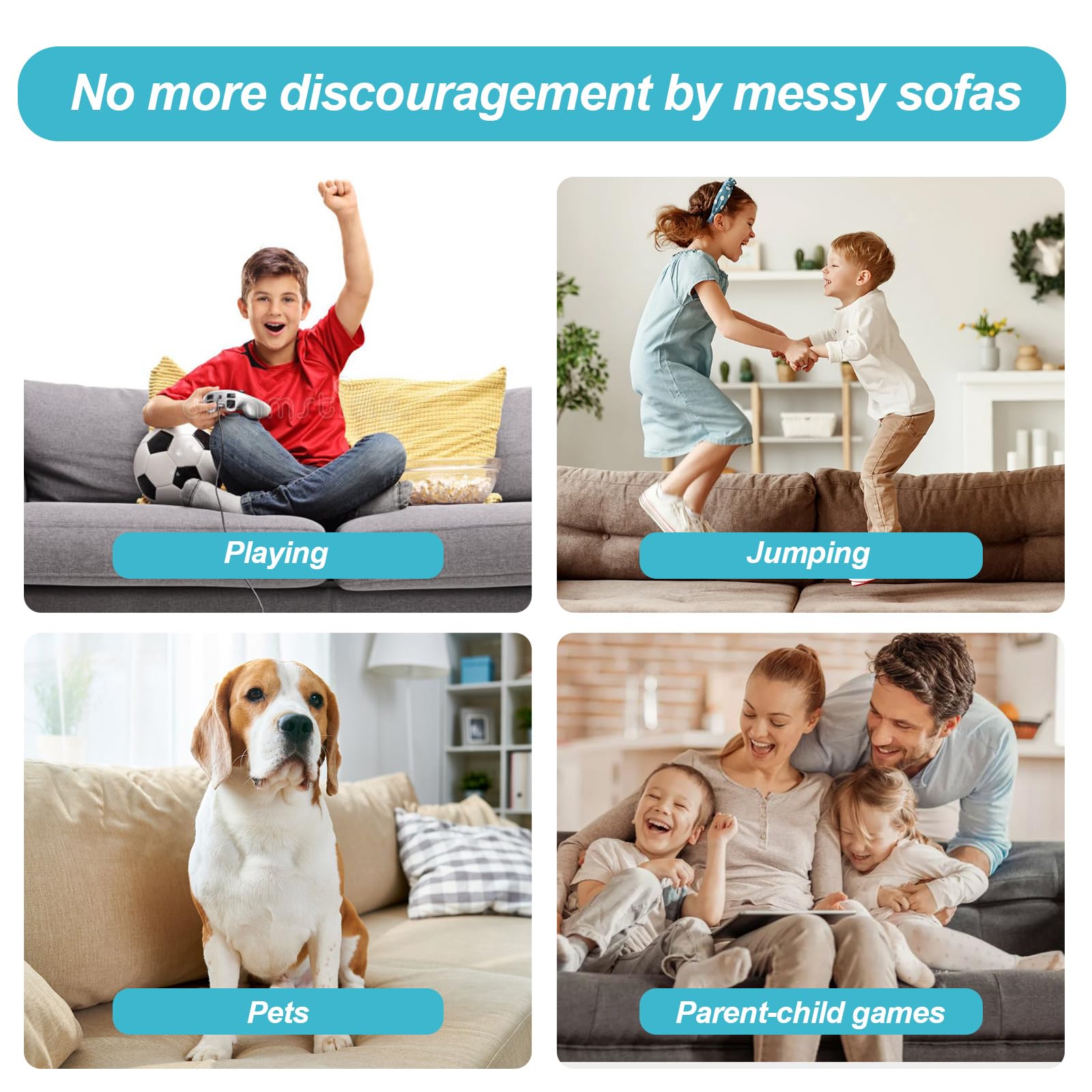 4.4''×16.5 Feet Black Heavy Duty Hook and Loop Tape Adhesive, Keep Couch Cushions from Sliding or Blowing at Outdoor, Picture Wall Hanging, No Punching Wall Mounting, Keep Your Carpet Rugs in Place - CookCave