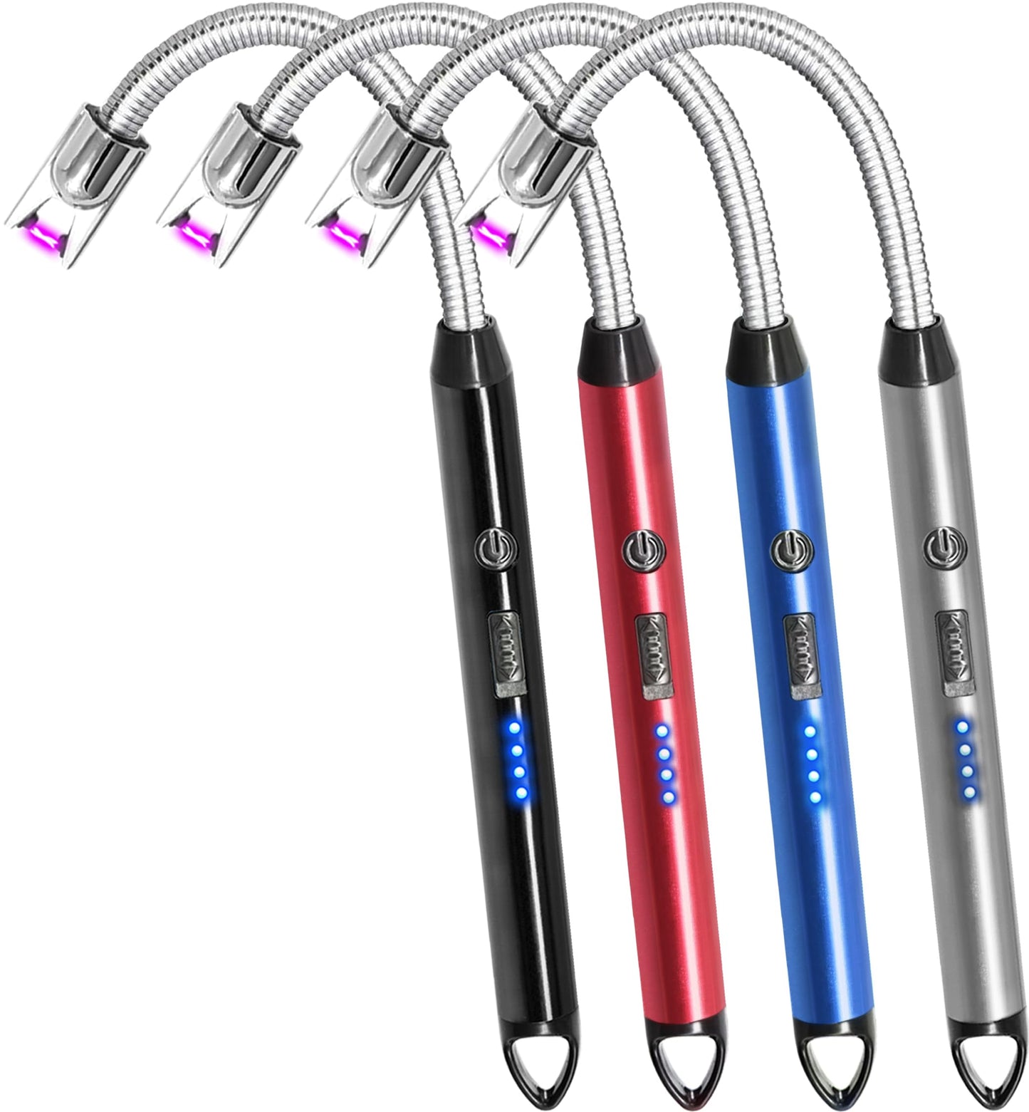 4 Pack Candle Lighter Electric Rechargeable Arc Windproof Lighters Flexible Neck Long Rotate 360 Plasma Lighter USB Flameless Lighters Candles Grill BBQ - CookCave