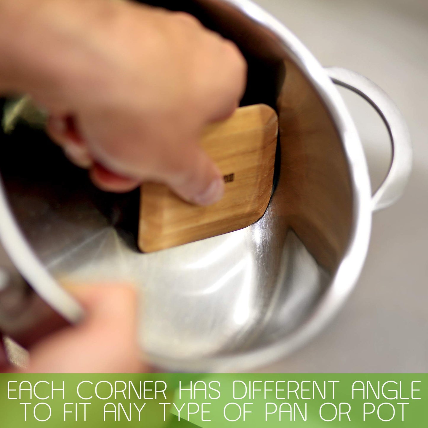 4 Pcs Wooden Pot & Pan Scrapers | Premium Ash Wood, Non-Scratch, Food-Safe | Ergonomic, Non-Toxic, Easy to Clean | Ideal for Baking and Dish-Safe - CookCave