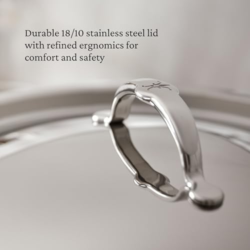 Hestan ProBond Luxe Saucepan with Lid, 2 Quart Polished Tri-Ply Stainless Steel - Professional Clad Cookware, Induction Compatible, Oven Safe