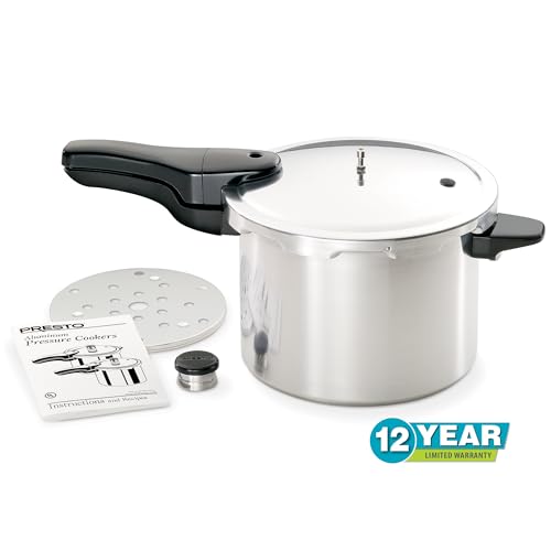 Presto 01264 6-Quart Aluminum Pressure Cooker, Silver