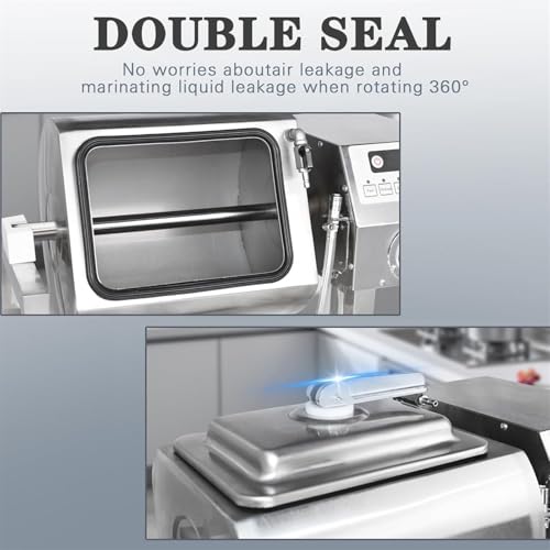 Meat Tumbler Marinating Machine, 36lb/18l Automatic Electric Hamburger Pickling Machine, 1-99minutes Timer Setting,Vacuum Tumbler Marinator,For Beef Pork Mutton