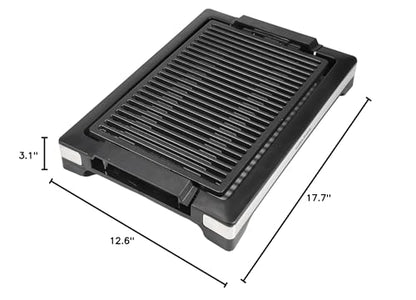 Indoor Grills Electric Smokeless, 1600W BBQ Grill with Water-Filled Drip Tray, 15-Inch Nonstick Grate for Steaks & Korean BBQ, Rapid Heating for Searing