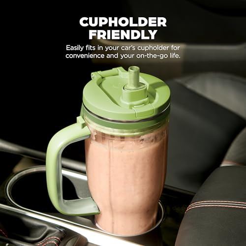 Ninja Blendboss™ | Personal Blender for Smoothies & Frozen Drinks | 26oz Travel Tumbler with LeakProof Lid, Chug Spout & Detachable Straw | Auto-iQ Technology | Watermelon Bubble Gum | DB351GN