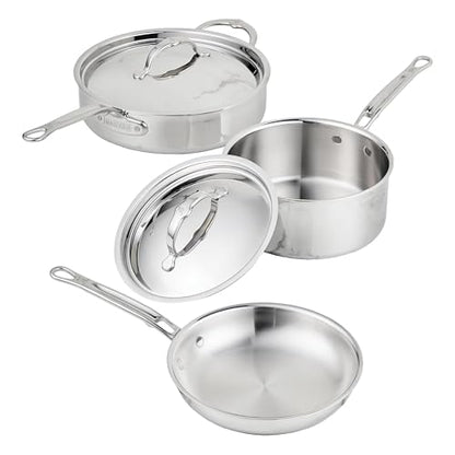 Hestan ProBond Luxe 5-Piece Professional Clad Stainless Steel Cookware Set
