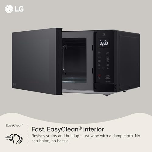 LG Countertop Microwave, 1.1 cu. ft., Black, 20.1x11.4x15.7 Inches, EasyClean Interior, 900 Watts