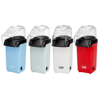 Tasty Hot Air Popcorn Popper, Healthy and Delicious Popcorn in Minutes, Fast and Easy-to-Use, Built-In Measuring Cup and Butter Warmer, 8 Cups, Red