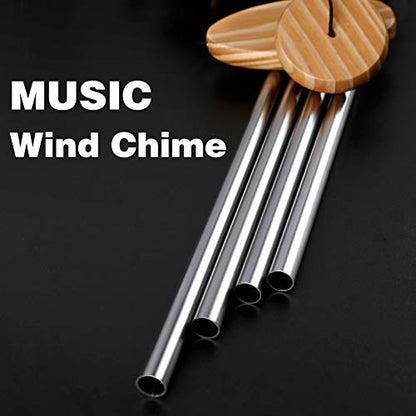 DesGully Wind Chimes,Hummingbird Solar Wind Chimes for Outside,Aluminum Tubes Memorial Wind Bell for Garden/Patio Decor Thanksgiving Gifts for Mom, Wife, Grandma Neighbors(25 Inch Deep Tone)