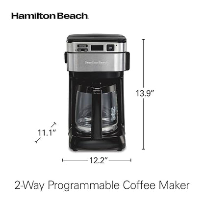 Hamilton Beach 12 Cup Programmable Coffee Maker, FrontFill Drip Coffee Maker