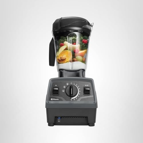 Vitamix Explorian with Programs, Three Blending Programs, Professional-Grade Blender for Smoothies and More, Self-Cleaning Kitchen Appliance, 64 Oz Container, Slate (Renewed Premium)