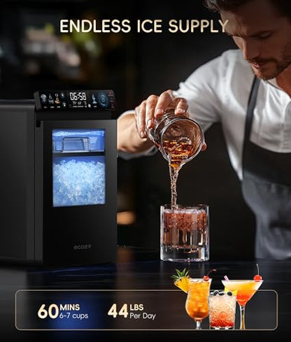 ecozy Nugget Ice Maker Countertop, Smart Ice Machine with APP Control
