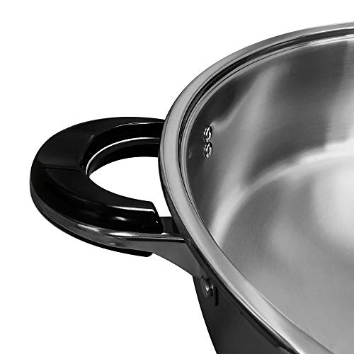 16 Qt Stainless Steel Low Pot Stock Pot Cookware Pots Pan Cooking Supplies